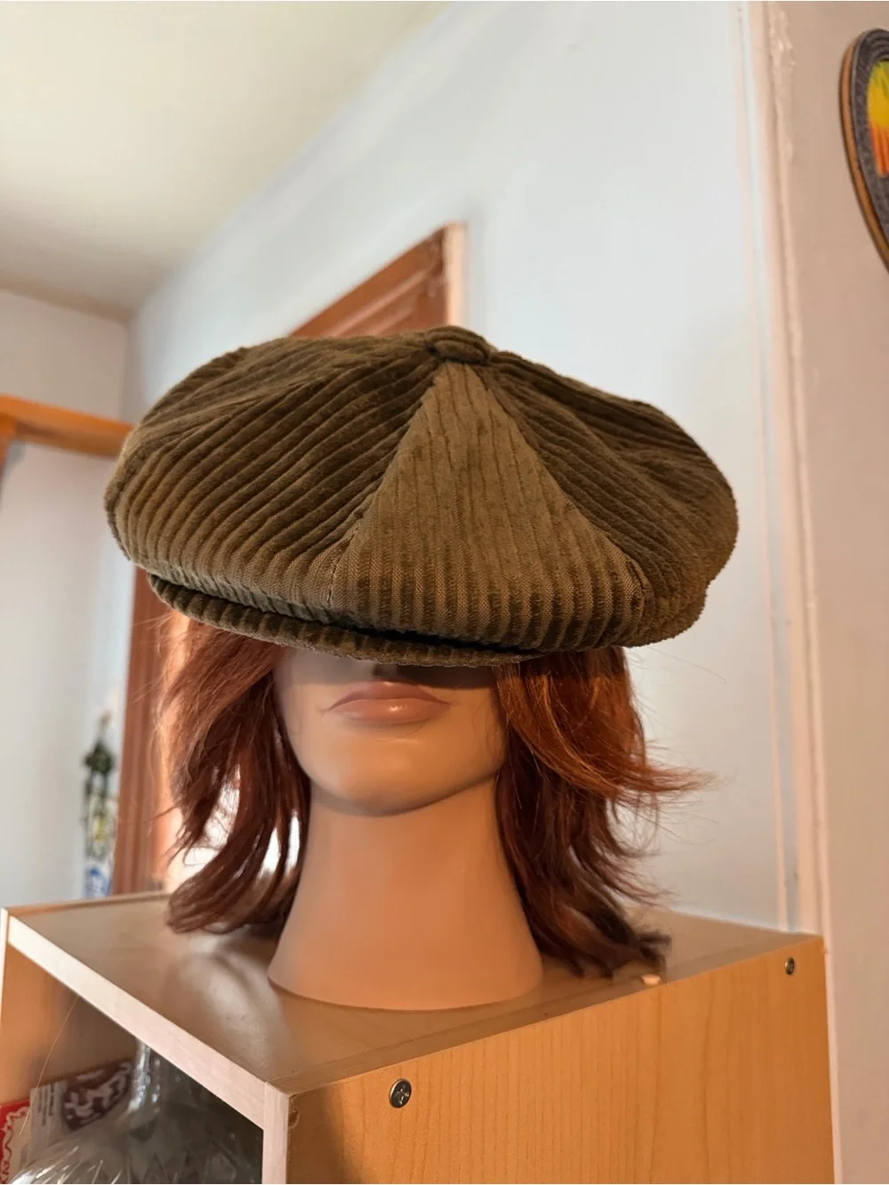 Corduroy Newsboy Hat in Olive Green - Men's Fashion Accessory by United Hatters